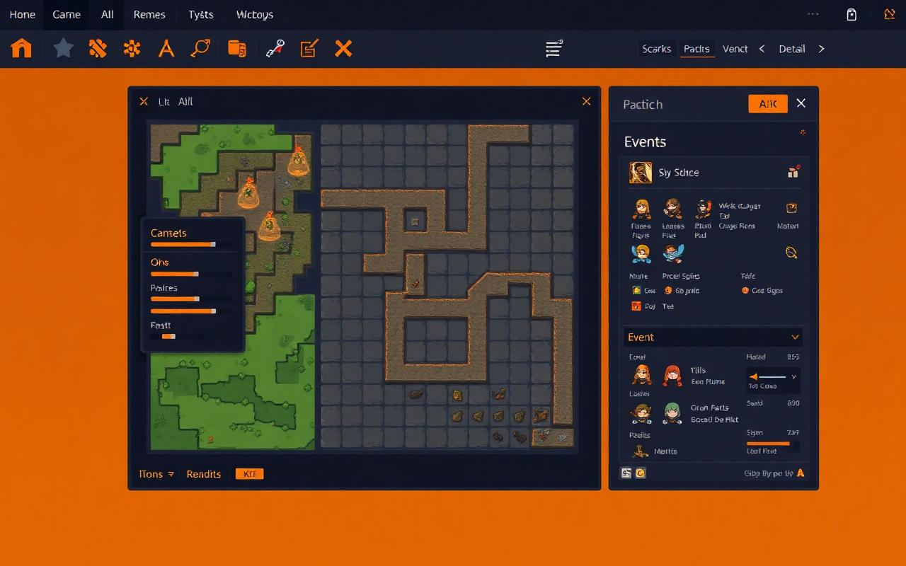 Interface do editor de RPG 2D